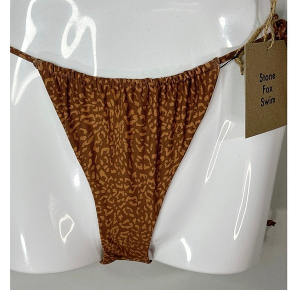 Stone Fox SWIM LELE TOP & RIVER BOTTOM TWO PIECES SET in WILD CAT MEDIUM NWT - Picture 9 of 16